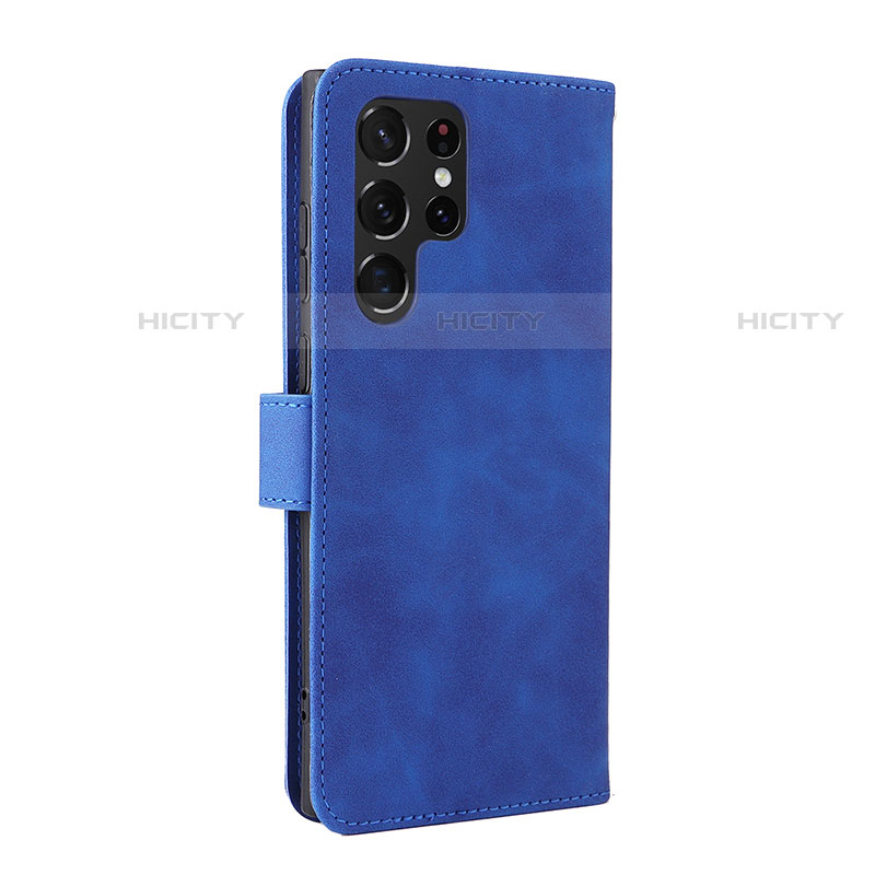 Custodia Portafoglio In Pelle Cover con Supporto L06Z per Samsung Galaxy S21 Ultra 5G Blu