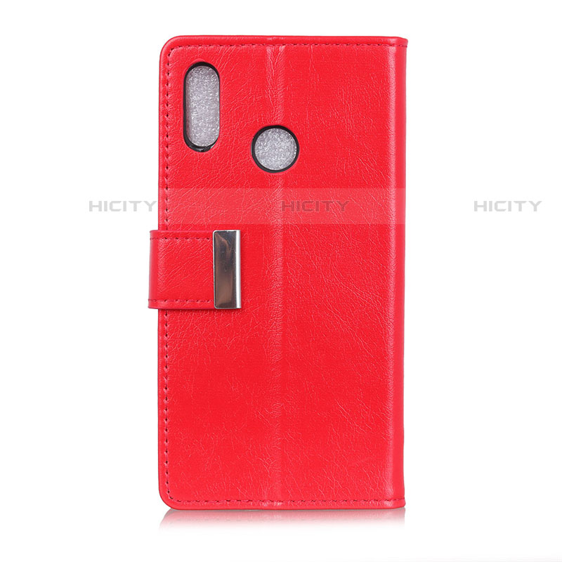 Custodia Portafoglio In Pelle Cover con Supporto L07 per Asus Zenfone Max ZB555KL Rosso