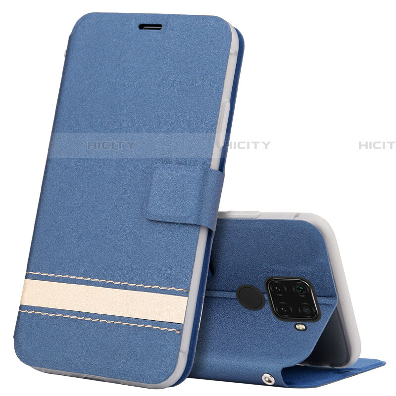 Custodia Portafoglio In Pelle Cover con Supporto L07 per Huawei Nova 5i Pro Blu