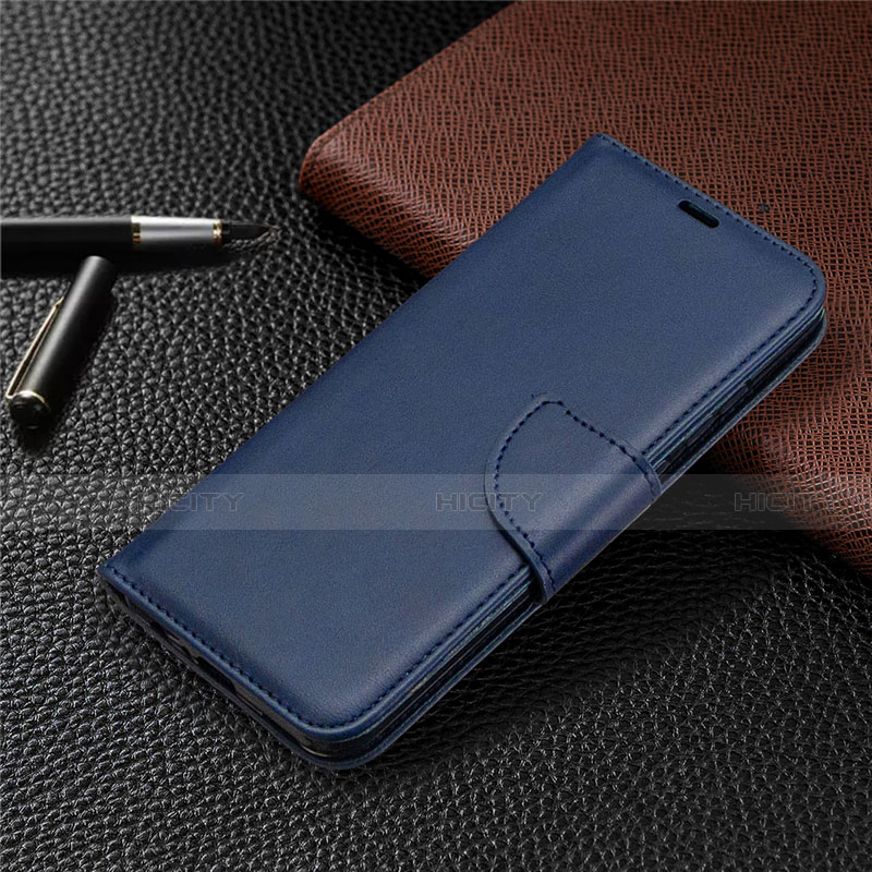 Custodia Portafoglio In Pelle Cover con Supporto L07 per Huawei P Smart (2020) Blu