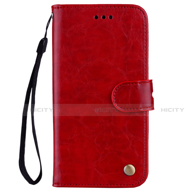 Custodia Portafoglio In Pelle Cover con Supporto L07 per Huawei P20 Lite Rosso