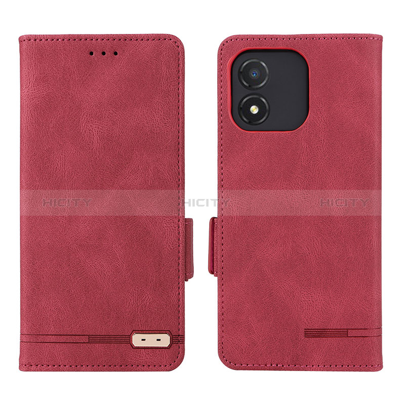 Custodia Portafoglio In Pelle Cover con Supporto L07Z per Huawei Honor X5 Rosso