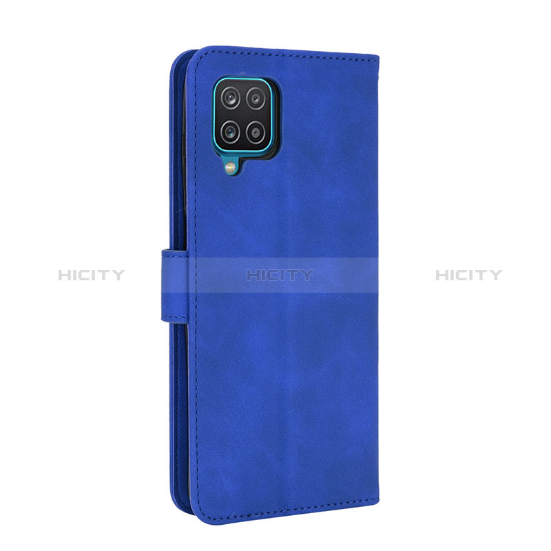 Custodia Portafoglio In Pelle Cover con Supporto L07Z per Samsung Galaxy F12 Blu