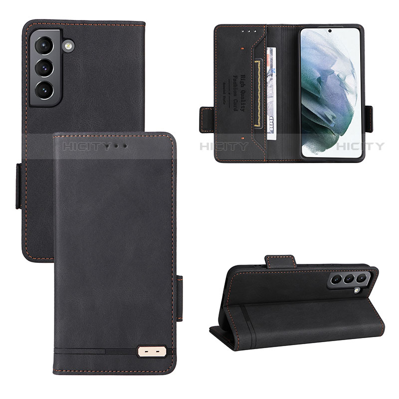 Custodia Portafoglio In Pelle Cover con Supporto L07Z per Samsung Galaxy S22 Plus 5G Nero
