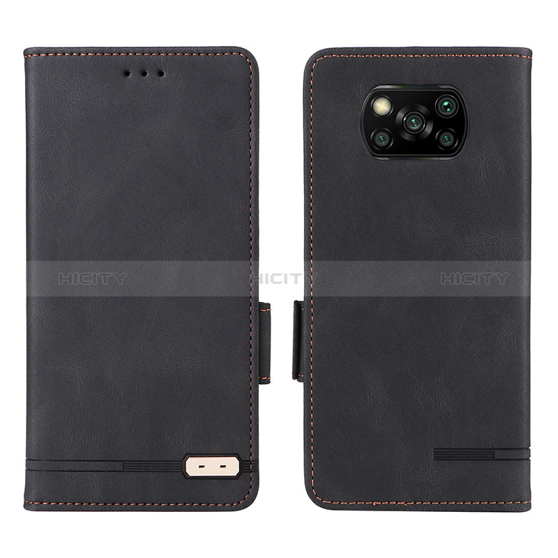 Custodia Portafoglio In Pelle Cover con Supporto L07Z per Xiaomi Poco X3 NFC Nero