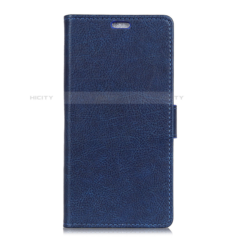 Custodia Portafoglio In Pelle Cover con Supporto L08 per Asus Zenfone 5 ZE620KL Blu