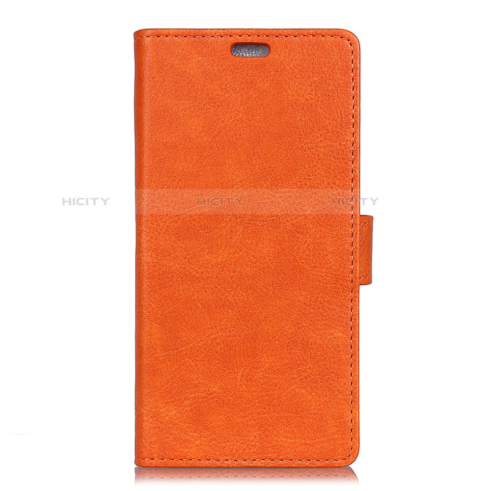 Custodia Portafoglio In Pelle Cover con Supporto L08 per Asus Zenfone 5 ZS620KL Arancione