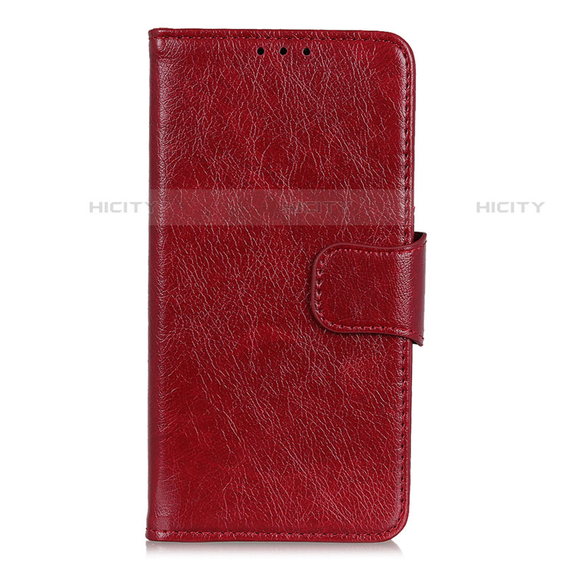 Custodia Portafoglio In Pelle Cover con Supporto L08 per Huawei Mate 40 Pro+ Plus Rosso