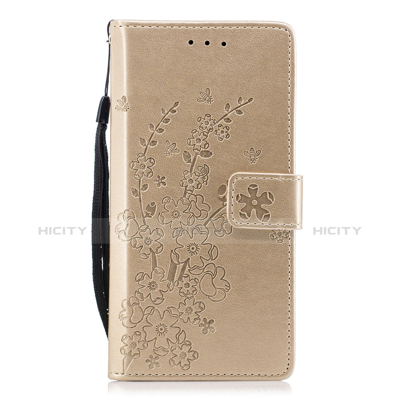 Custodia Portafoglio In Pelle Cover con Supporto L08 per Huawei P20 Oro