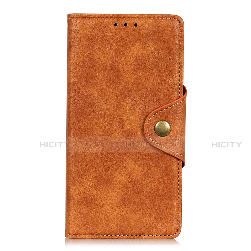 Custodia Portafoglio In Pelle Cover con Supporto L08 per Motorola Moto G Fast Arancione