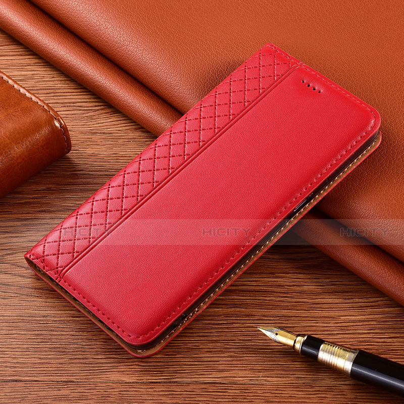 Custodia Portafoglio In Pelle Cover con Supporto L08 per Xiaomi Poco X3 Pro Rosso