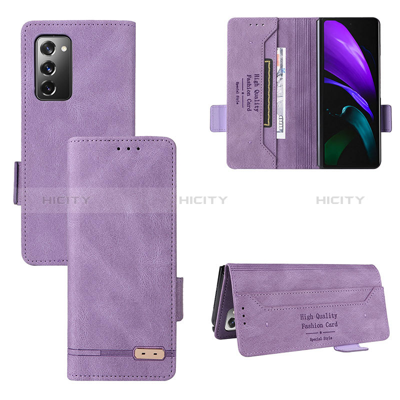 Custodia Portafoglio In Pelle Cover con Supporto L08Z per Samsung Galaxy Z Fold2 5G