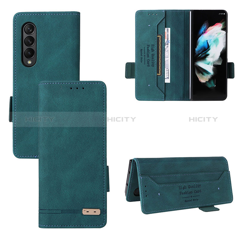 Custodia Portafoglio In Pelle Cover con Supporto L08Z per Samsung Galaxy Z Fold3 5G