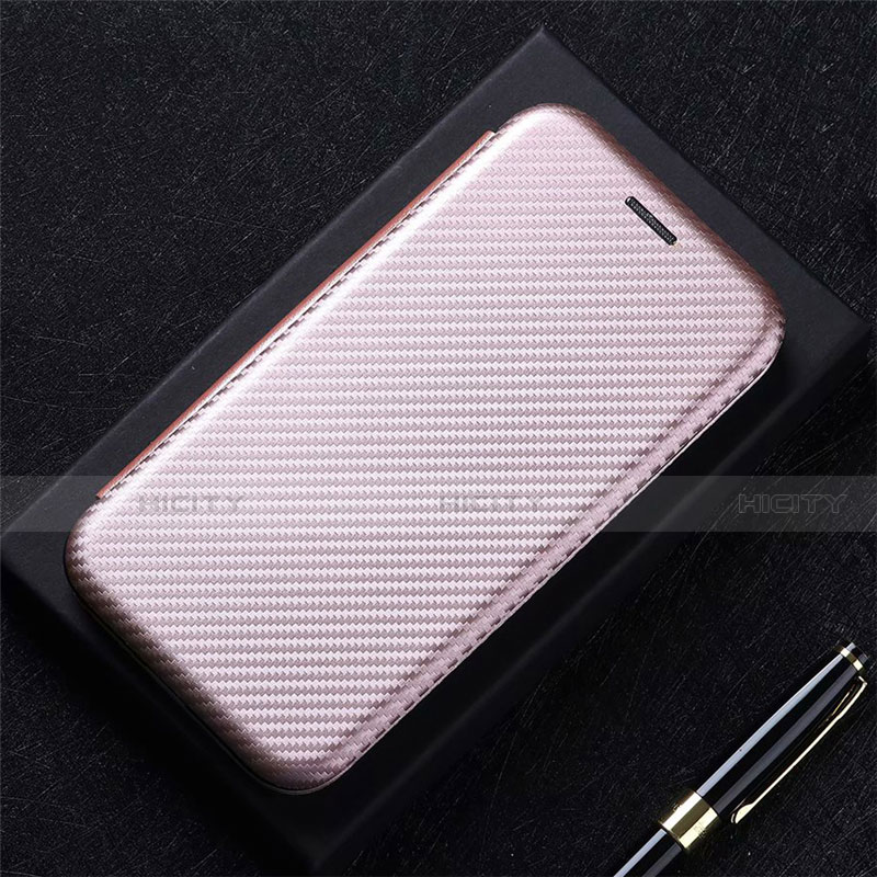 Custodia Portafoglio In Pelle Cover con Supporto L09 per LG Q52 Oro Rosa