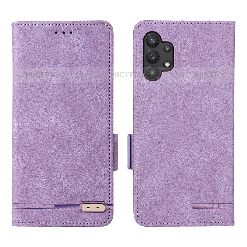 Custodia Portafoglio In Pelle Cover con Supporto L09Z per Samsung Galaxy M32 5G Viola