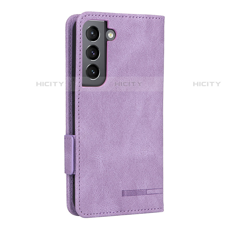 Custodia Portafoglio In Pelle Cover con Supporto L09Z per Samsung Galaxy S21 FE 5G Viola