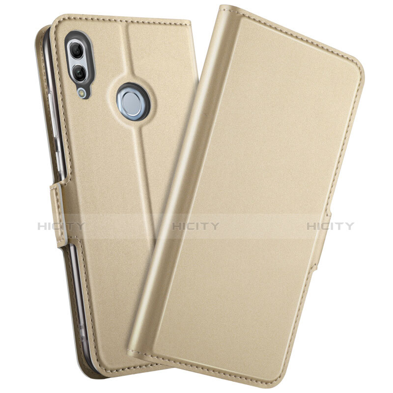 Custodia Portafoglio In Pelle Cover con Supporto L10 per Huawei Honor 10 Lite Oro