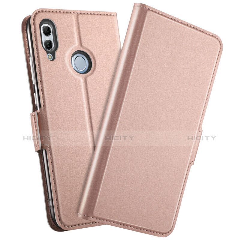 Custodia Portafoglio In Pelle Cover con Supporto L10 per Huawei Honor 10 Lite Oro Rosa