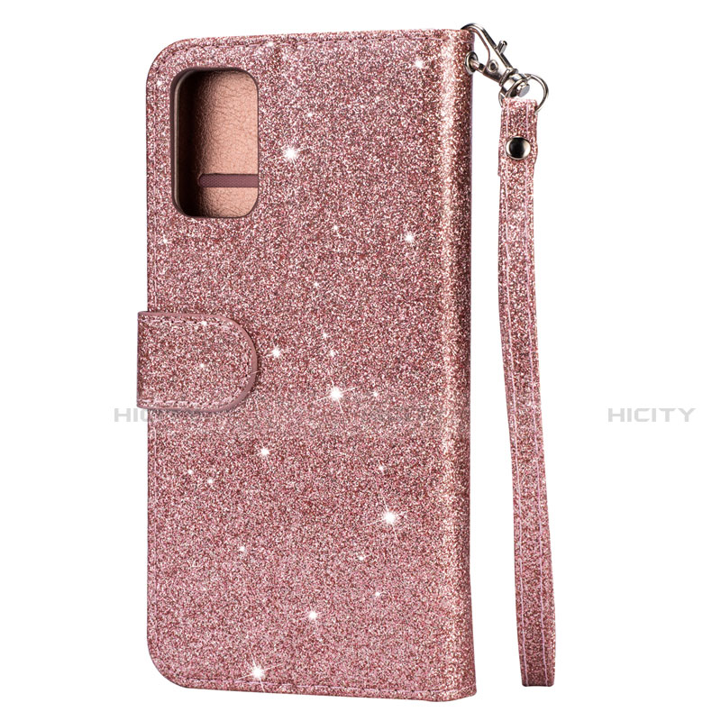 Custodia Portafoglio In Pelle Cover con Supporto L10 per Samsung Galaxy S20 Plus Oro Rosa