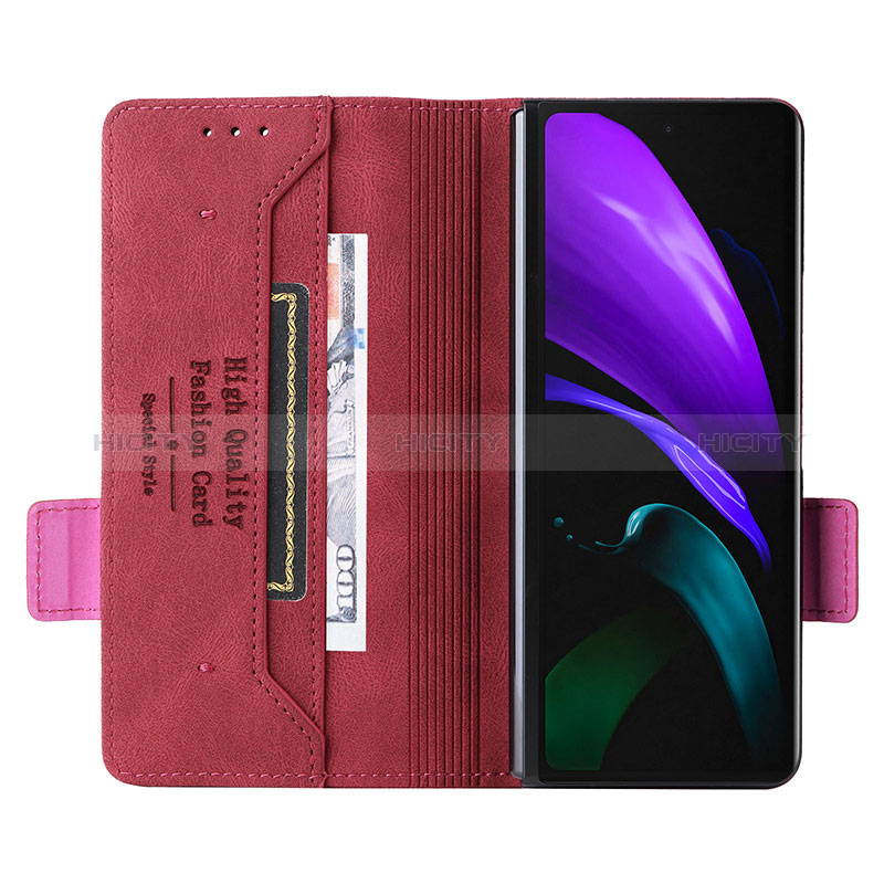 Custodia Portafoglio In Pelle Cover con Supporto L10Z per Samsung Galaxy Z Fold2 5G