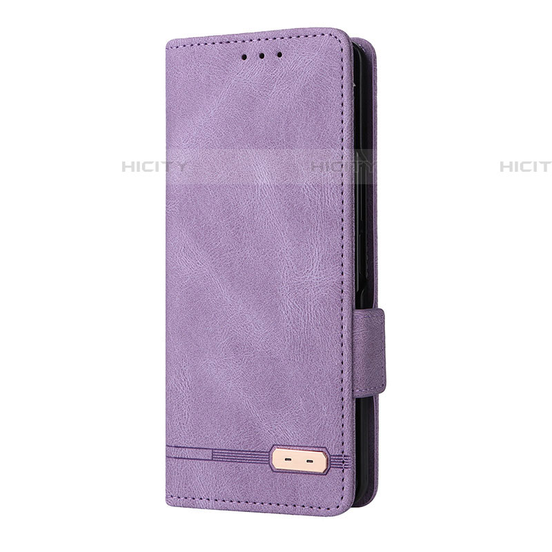 Custodia Portafoglio In Pelle Cover con Supporto L10Z per Samsung Galaxy Z Fold4 5G Viola