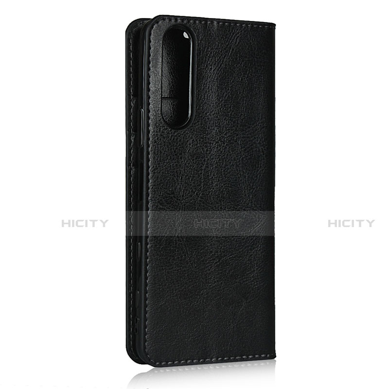 Custodia Portafoglio In Pelle Cover con Supporto L11 per Sony Xperia 5 II Nero