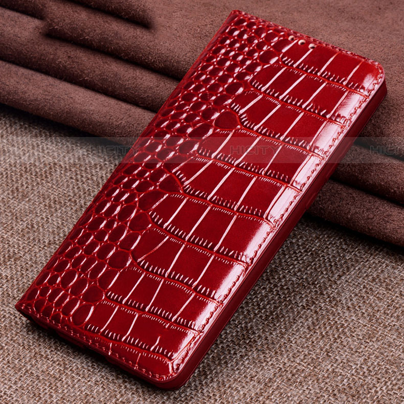 Custodia Portafoglio In Pelle Cover con Supporto L11 per Xiaomi Mi 10 Rosso Rosa