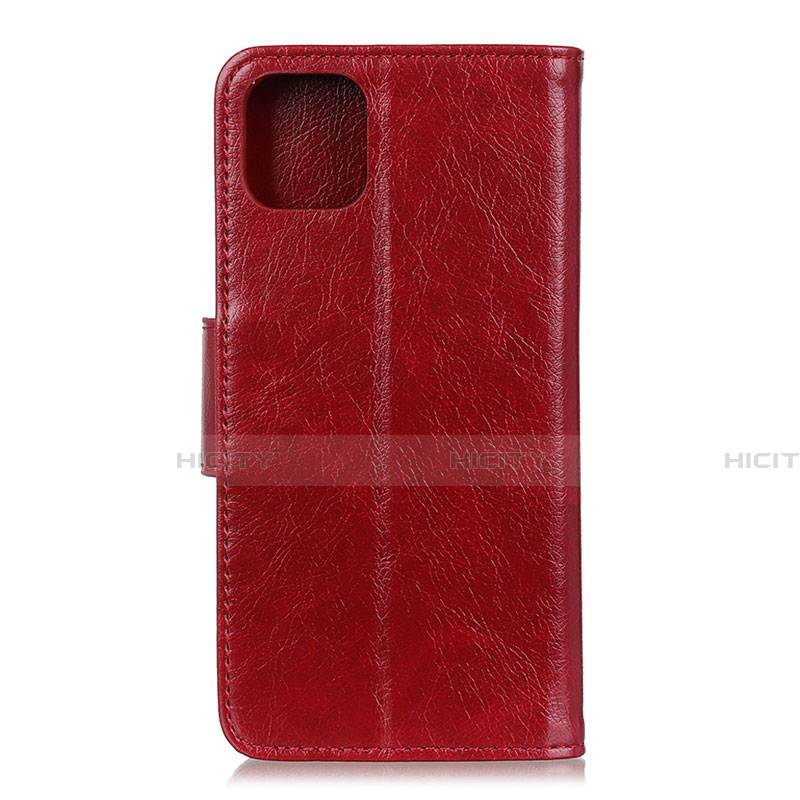 Custodia Portafoglio In Pelle Cover con Supporto L12 per Huawei Honor 30S Rosso Rosa