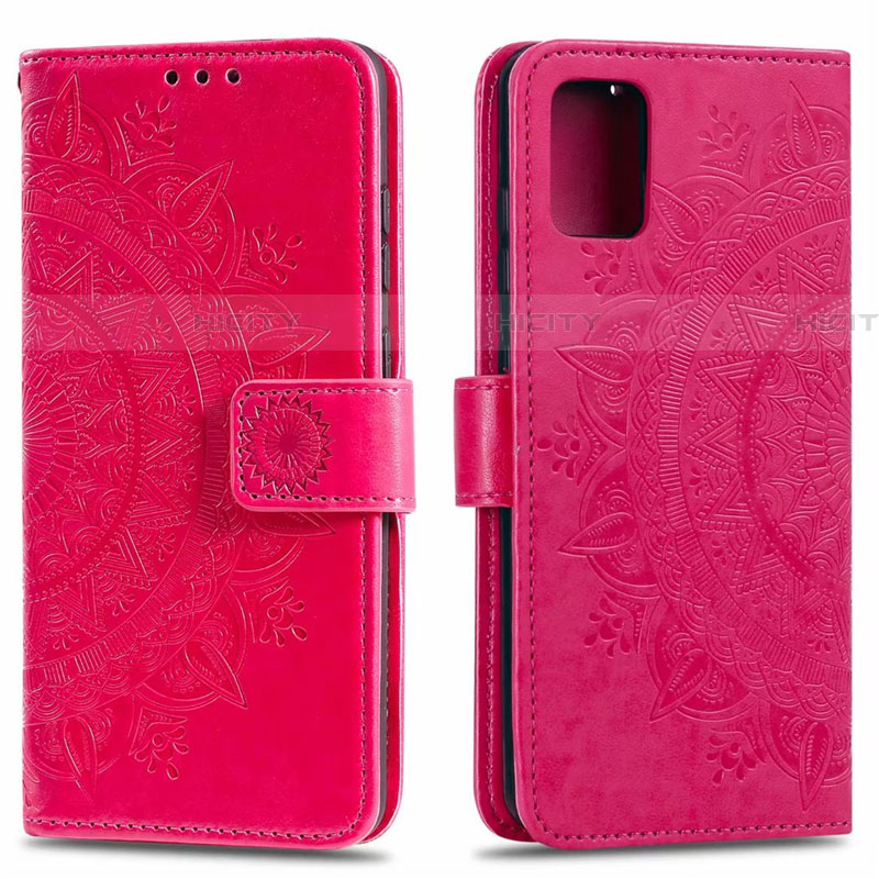 Custodia Portafoglio In Pelle Cover con Supporto L15 per Samsung Galaxy A51 5G Rosso