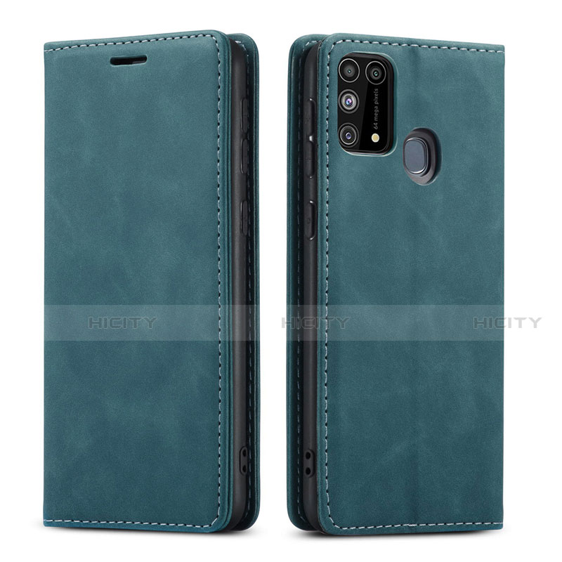 Custodia Portafoglio In Pelle Cover con Supporto L15 per Samsung Galaxy M21s Verde