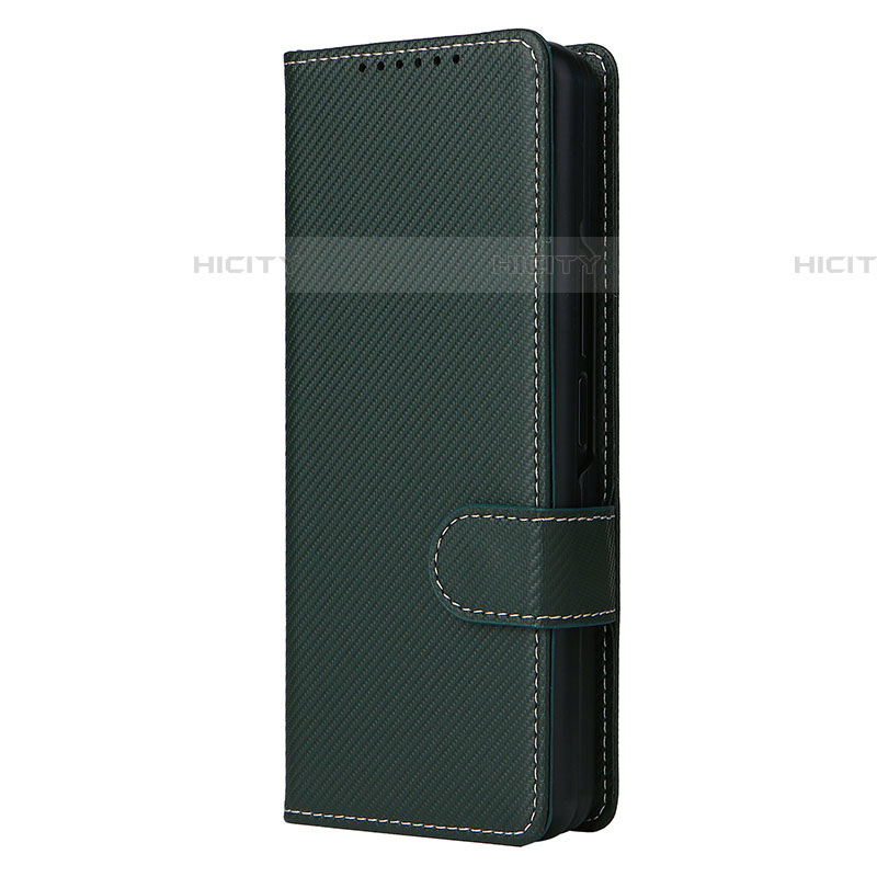 Custodia Portafoglio In Pelle Cover con Supporto L16Z per Samsung Galaxy Z Fold4 5G Verde