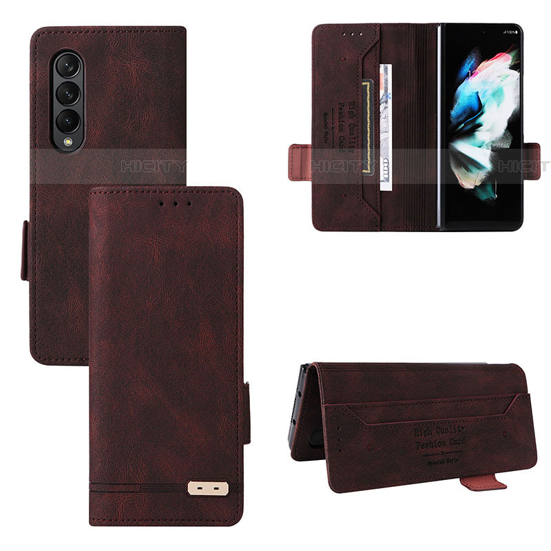 Custodia Portafoglio In Pelle Cover con Supporto L18Z per Samsung Galaxy Z Fold4 5G