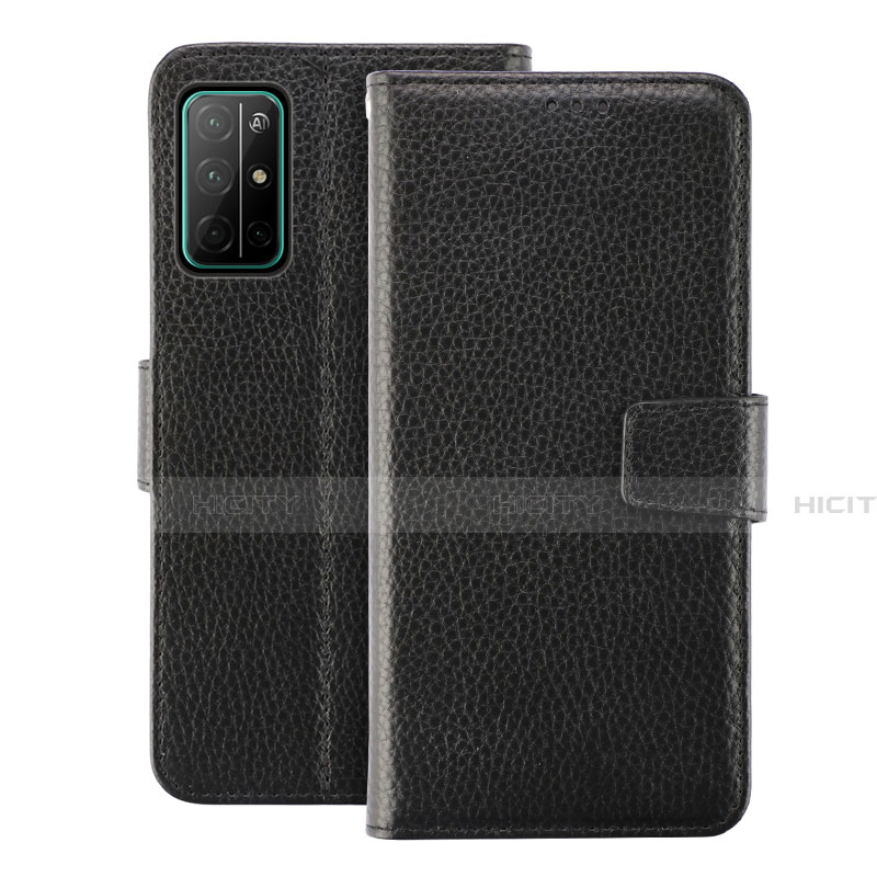 Custodia Portafoglio In Pelle Cover con Supporto L19 per Huawei Honor 30S Nero