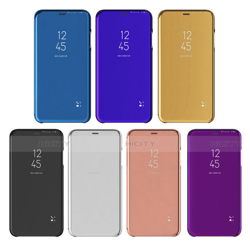 Custodia Portafoglio In Pelle Cover con Supporto Laterale Specchio Cover H01 per Samsung Galaxy S21 5G