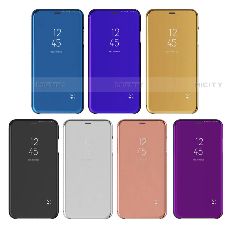 Custodia Portafoglio In Pelle Cover con Supporto Laterale Specchio Cover H01 per Samsung Galaxy S21 Plus 5G