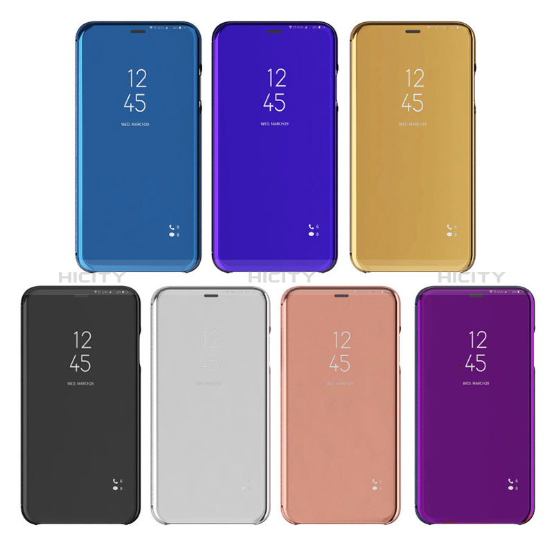 Custodia Portafoglio In Pelle Cover con Supporto Laterale Specchio Cover L01 per Samsung Galaxy A30S