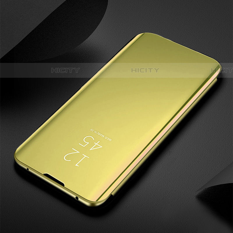 Custodia Portafoglio In Pelle Cover con Supporto Laterale Specchio Cover L01 per Samsung Galaxy A53 5G Oro