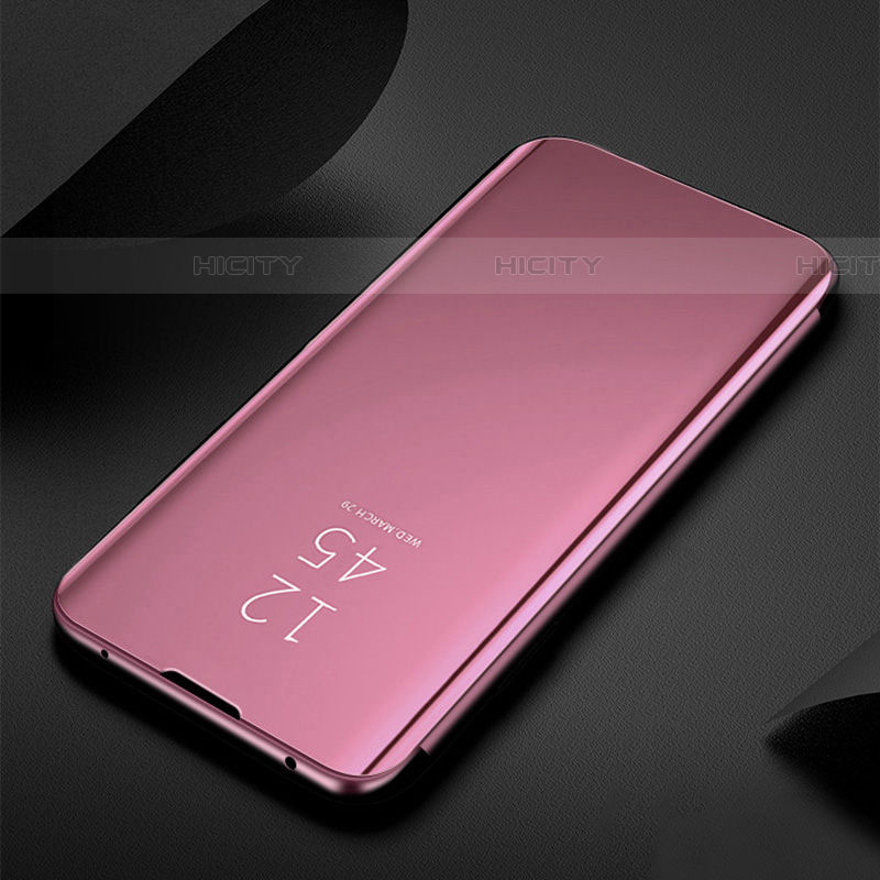 Custodia Portafoglio In Pelle Cover con Supporto Laterale Specchio Cover L01 per Samsung Galaxy A53 5G Oro Rosa