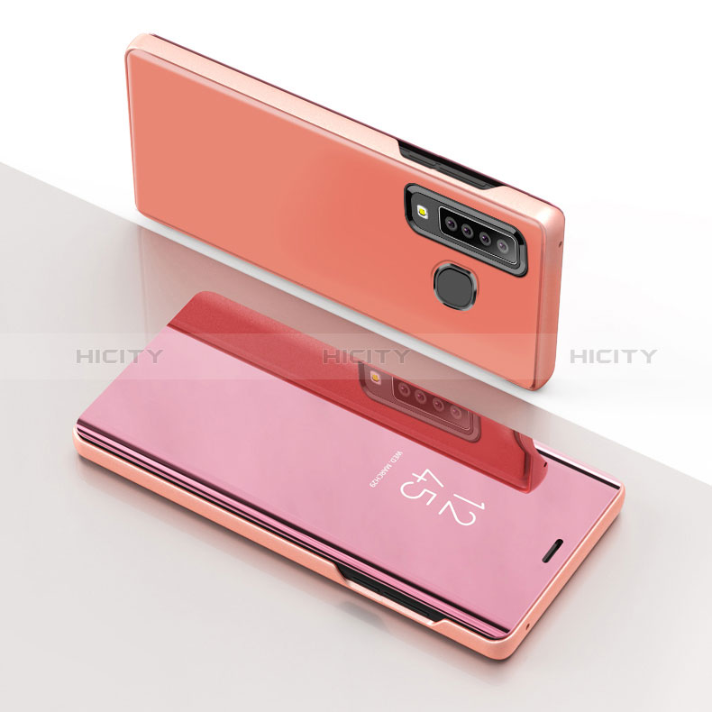 Custodia Portafoglio In Pelle Cover con Supporto Laterale Specchio Cover L01 per Samsung Galaxy A9 (2018) A920