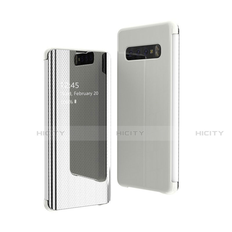 Custodia Portafoglio In Pelle Cover con Supporto Laterale Specchio Cover L01 per Samsung Galaxy S10 5G SM-G977B