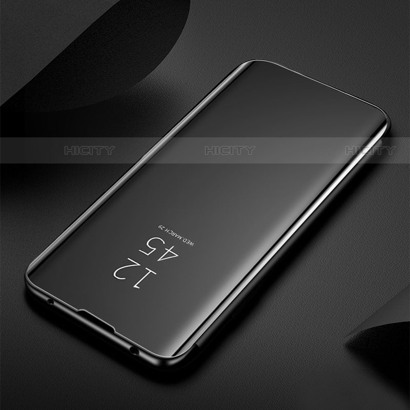 Custodia Portafoglio In Pelle Cover con Supporto Laterale Specchio Cover L01 per Samsung Galaxy S21 FE 5G Nero