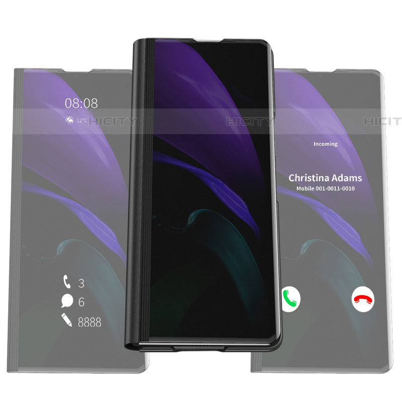 Custodia Portafoglio In Pelle Cover con Supporto Laterale Specchio Cover L01 per Samsung Galaxy Z Fold4 5G