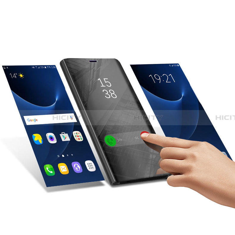 Custodia Portafoglio In Pelle Cover con Supporto Laterale Specchio Cover L02 per Samsung Galaxy A22 5G