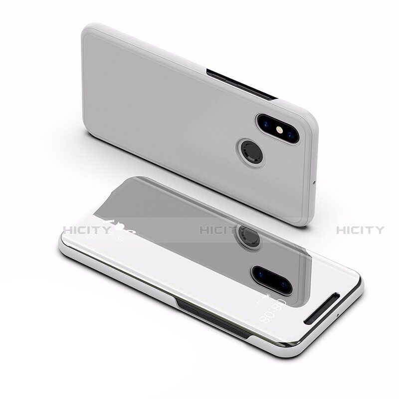 Custodia Portafoglio In Pelle Cover con Supporto Laterale Specchio Cover L02 per Xiaomi Mi Max 3