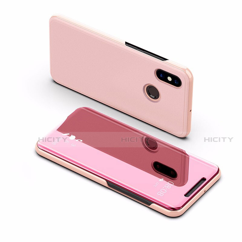 Custodia Portafoglio In Pelle Cover con Supporto Laterale Specchio Cover L02 per Xiaomi Mi Max 3