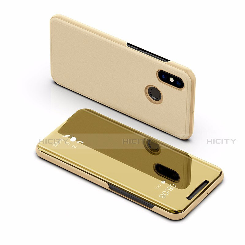 Custodia Portafoglio In Pelle Cover con Supporto Laterale Specchio Cover L02 per Xiaomi Mi Max 3