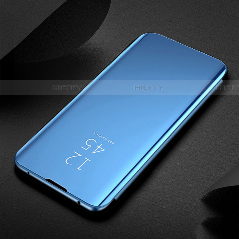 Custodia Portafoglio In Pelle Cover con Supporto Laterale Specchio Cover M03 per Samsung Galaxy S20 Plus 5G Blu