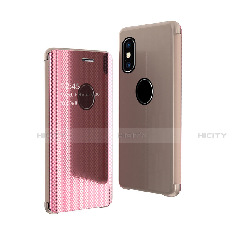 Custodia Portafoglio In Pelle Cover con Supporto Laterale Specchio Cover per Apple iPhone Xs