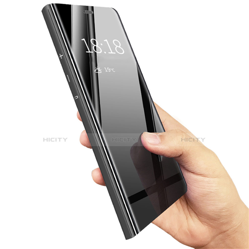 Custodia Portafoglio In Pelle Cover con Supporto Laterale Specchio Cover per Huawei P Smart (2019)