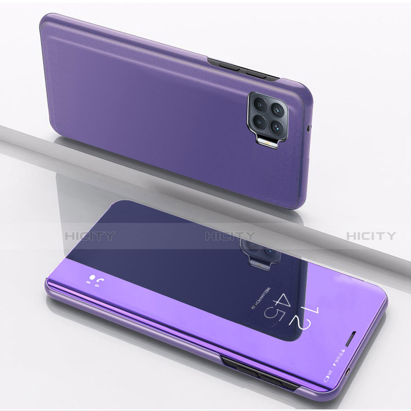 Custodia Portafoglio In Pelle Cover con Supporto Laterale Specchio Cover per Oppo F17 Pro